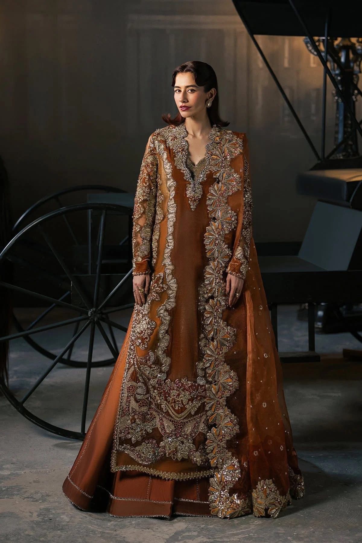Maroon Embroidered Party Set