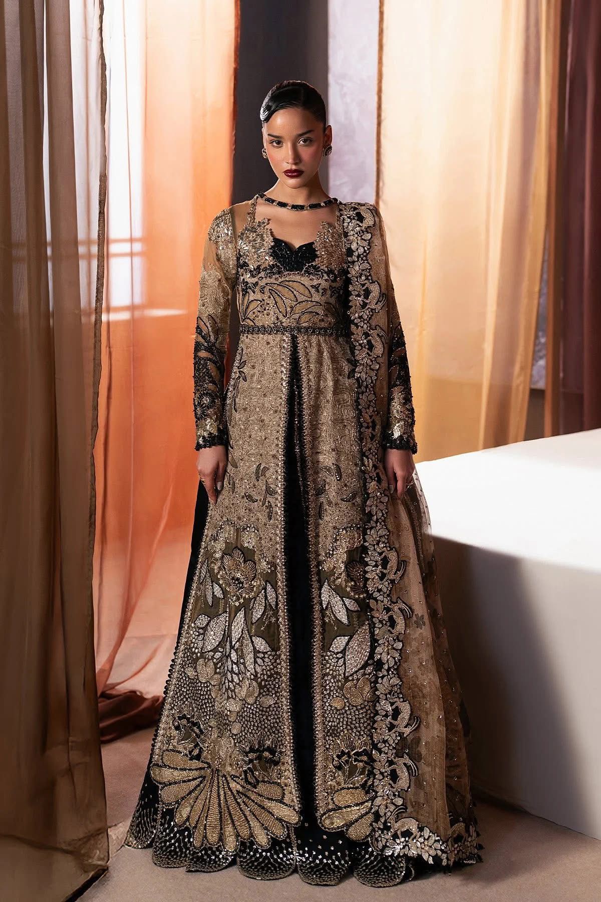 Black Golden Party Wear